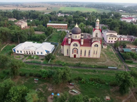 Храм в Городовиковске с высоты